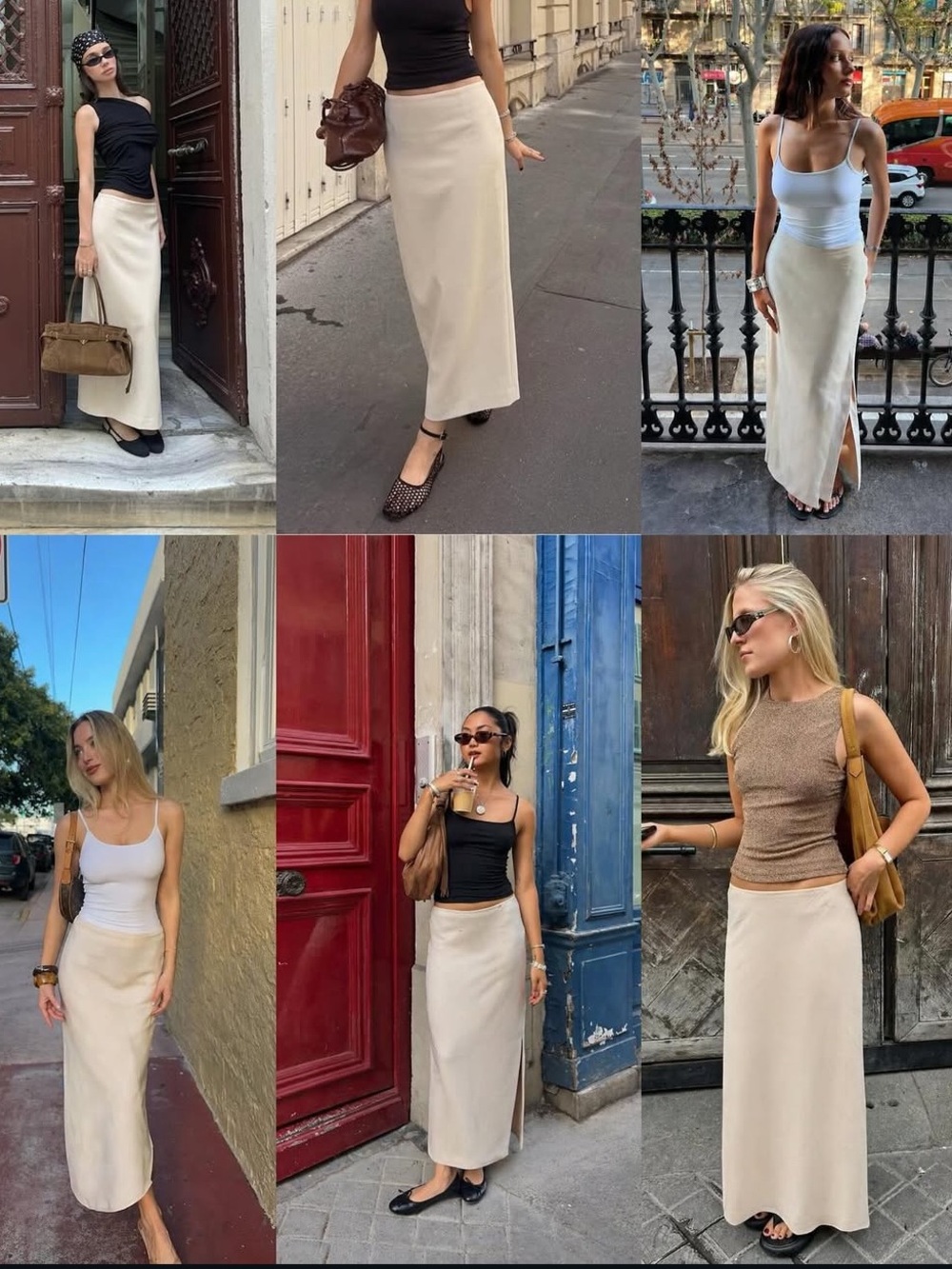 Zara Cream Maxi Skirt — Sleek Everyday Staple